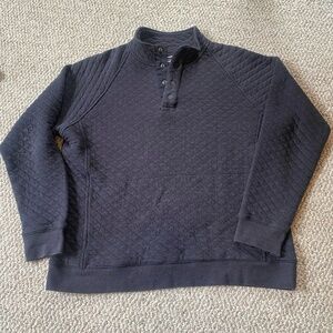 Eddie Bauers Mens Medium Quarter Button Up